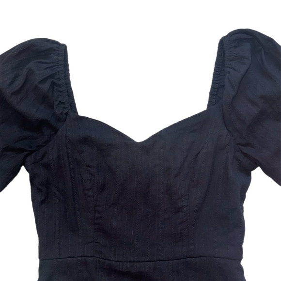 Melrose and Market Black Mini Dress with Puff Sleeves - Picture 2 of 7